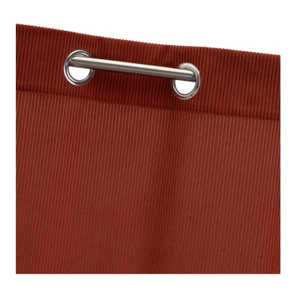 Terrakotta színű kordbársony függöny 140x260 cm Merely – Casa Selección-image-3