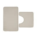 Bézs memóriahab fürdőszobai kilépő szett WC-hez, 2 db-os  50x80 cm Anti-Bacterial – Catherine Lansfield