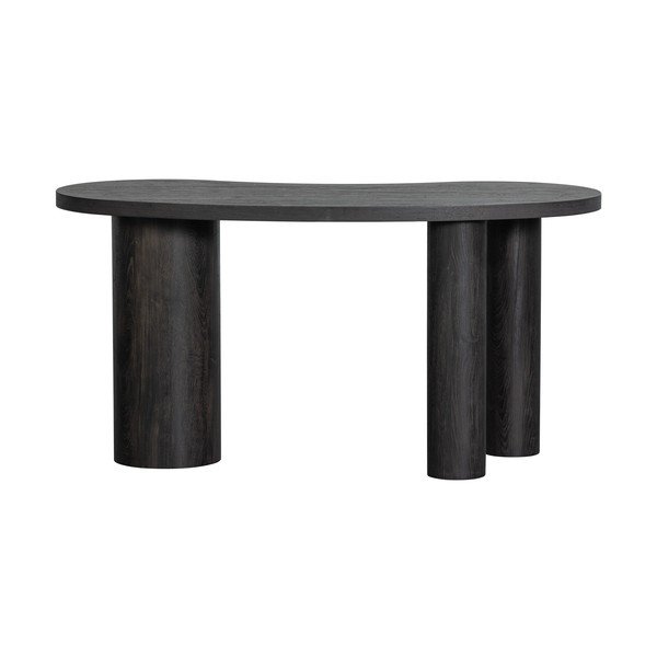 Sötétbarna konzolasztal borovi fenyő dekorral 70x150 cm Maan – WOOOD-image-4