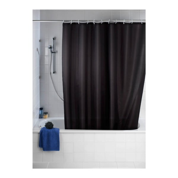 Fekete penészálló zuhanyfüggöny, 180 x 200 cm - Wenko-image-1