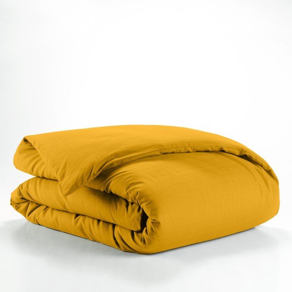 Sárga egyszemélyes pamut paplanhuzat 140x200 cm Lina – douceur d'intérieur