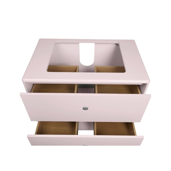 Rózsaszín fali mosdó alatti szekrény csap nélkül 80x62 cm Color Bath – Tom Tailor-image-3