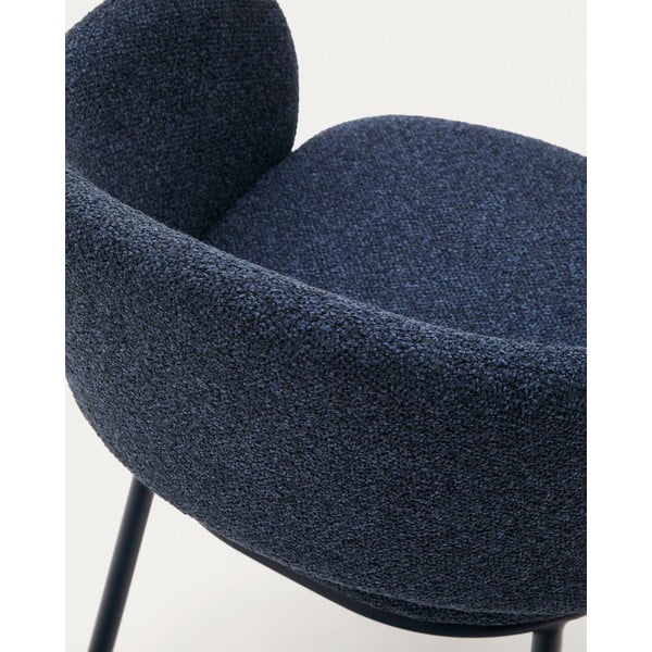 Sötétkék kárpitozott étkezőfotel Maina – Kave Home-image-2