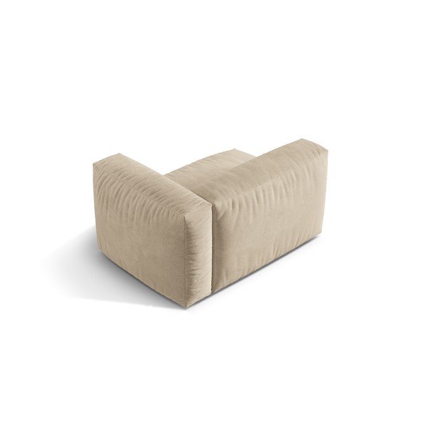 Bézs bársony kanapé modul (jobb oldali) Martina – Micadoni -image-2