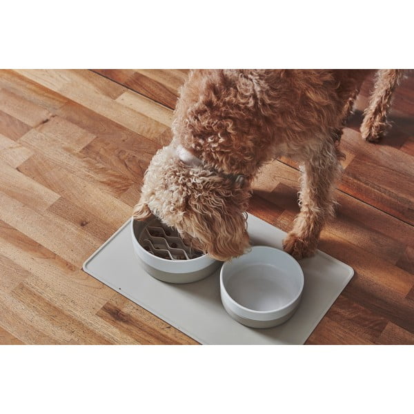 Porcelán tálka kutyáknak ø 21,5 cm Coppa Greige M/L – MiaCara-image-3