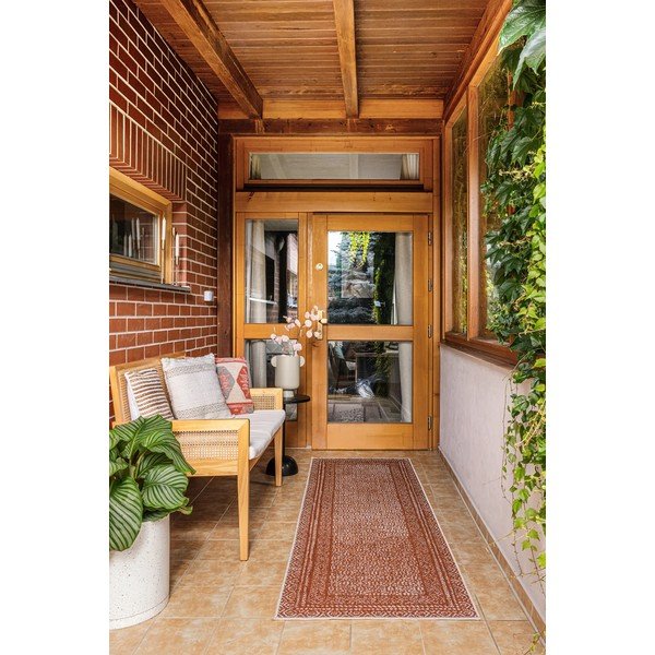 Berlin narancssárga-fehér kültéri futószőnyeg, 80x250 cm - Ragami-image-1