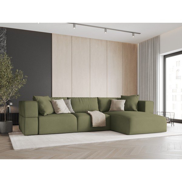 Világoszöld sarokkanapé (jobb oldali) Esther – Milo Casa-image-1