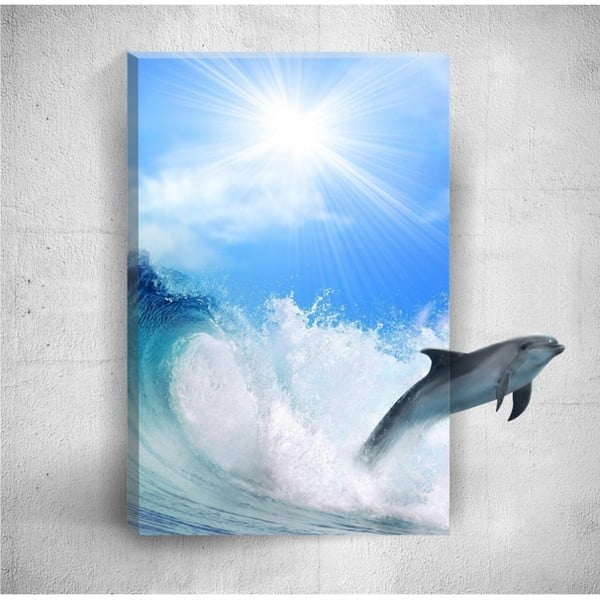 Dolphin 3D fali kép, 40 x 60 cm - Mosticx