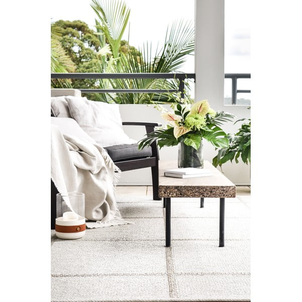 Krémszínű kültéri-beltéri futószőnyeg 70x225 cm Ada Fossil – Pappelina-image-1