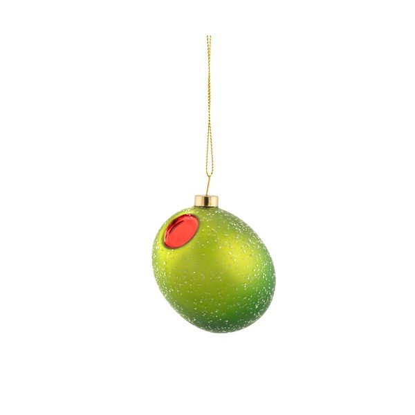 Üveg karácsonyfadísz 7 cm Olive – Sass & Belle