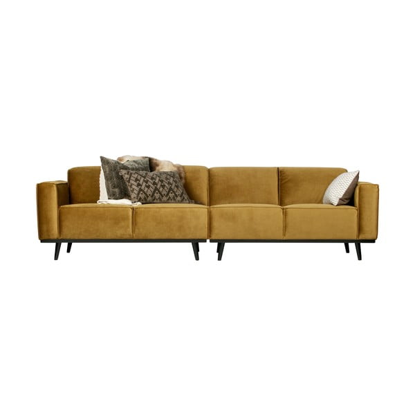 Sárga bársony kanapé 280 cm Statement – WOOOD-image-3