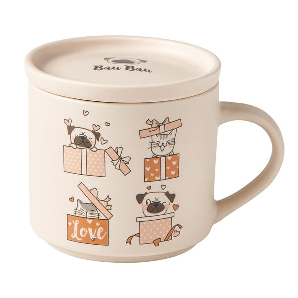 Bézs-világosbarna porcelán bögre szett 2 db-os 35 ml – Brandani-image-1