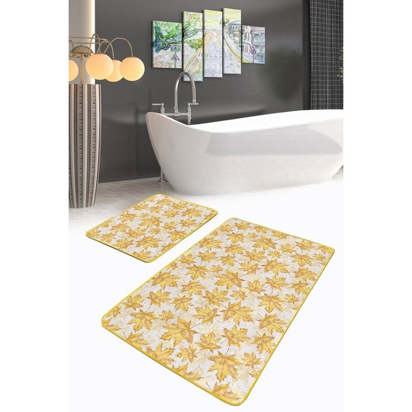 Sárga fürdőszobai kilépő szett 2 db-os 60x100 cm – Mila Home-image-2
