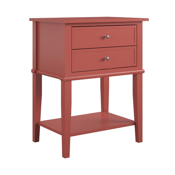 Téglavörös éjjeliszekrény Franklin – Støraa
