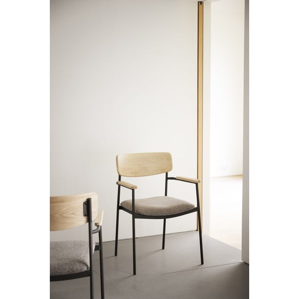 Bézs-natúr színű étkezőszék szett 2 db-os Maymont – Rowico-image-1