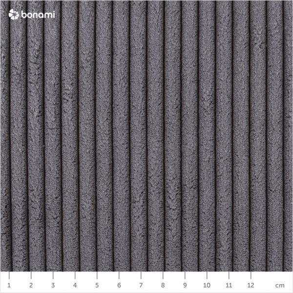 Sötétszürke kárpitozott franciaágy ágyrács nélkül 160x200 cm Mattis Cord – Meise Möbel-image-4