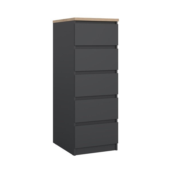 Sötétszürke komód 40x111x50 cm Naia – Tvilum