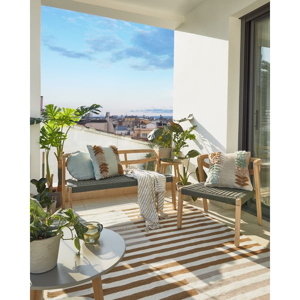 Dalila zöld párnahuzat újrahasznosított műanyagból, ø 45 cm - Kave Home-image-2