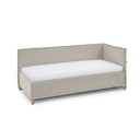 Bézs kárpitozott ágyneműtartós sarok gyerekágy ágyráccsal 90x200 cm Fun – Meise Möbel