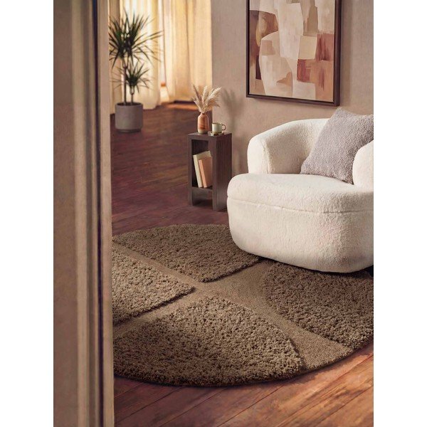 Barna kézi szövésű kerek szőnyeg ø 160 cm Lambeth Jasper – Ted Baker-image-1