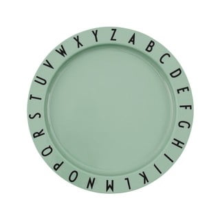 Eat & Learn zöld gyerek desszertes tányér, ø 20 cm - Design Letters
