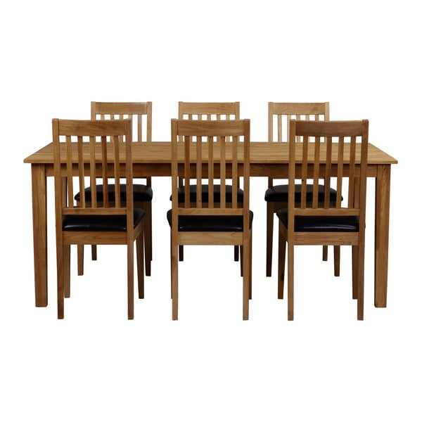 Finnus tömör tölgyfa étkezőasztal, 180 x 90 cm - Folke-image-2