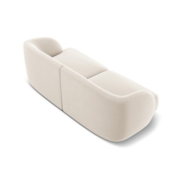 Bézs bársony kanapé 190 cm Miley - Micadoni Home-image-3