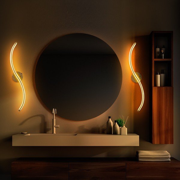 Aranyszínű LED fali lámpa Yilan – Opviq lights-image-4