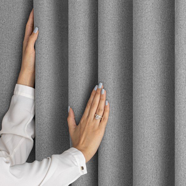 Szürke sötétítő függöny 140x250 cm Corita – Restilo-image-3