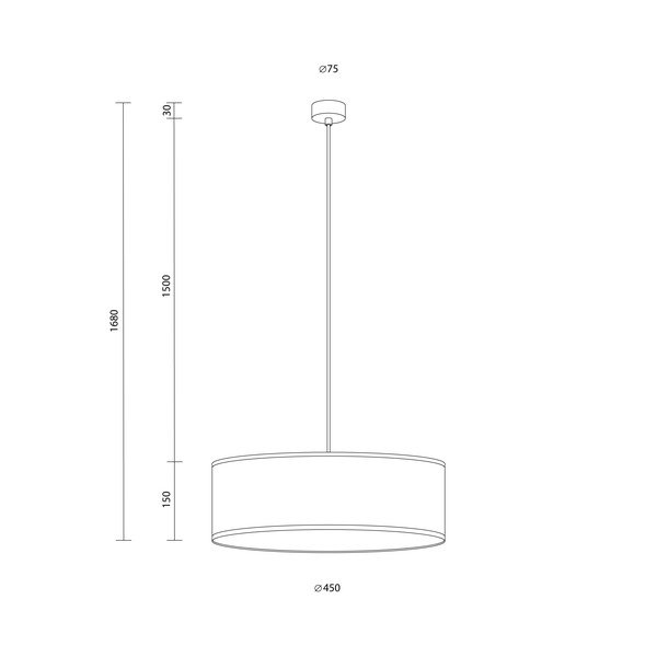 Doce XL sárga függőlámpa, ⌀ 45 cm - Sotto Luce-image-2