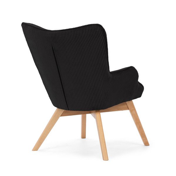 Fekete kordbársony fotel Niko – Ropez-image-3