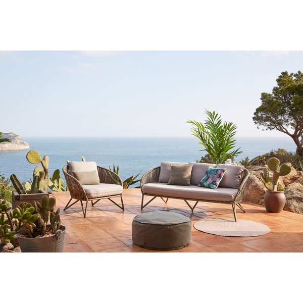 Rodhe bézs szőnyeg újrahasznosított műanyagból, ø 150 cm - Kave Home-image-2