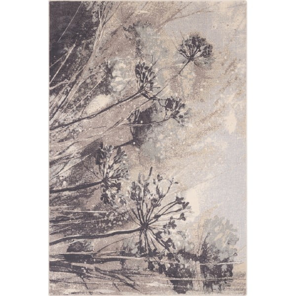 Szürke-krémszínű gyapjú szőnyeg 160x240 cm Lissey – Agnella