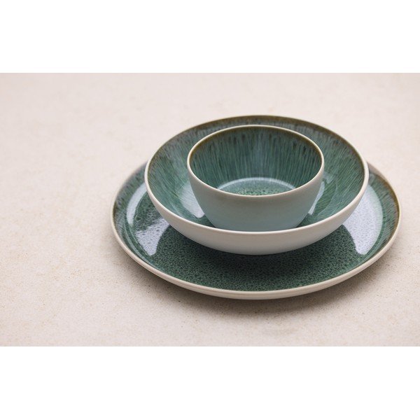 Fehér-zöld kőedény tányér ø 27 cm Gastro White/Green – Bitz-image-1