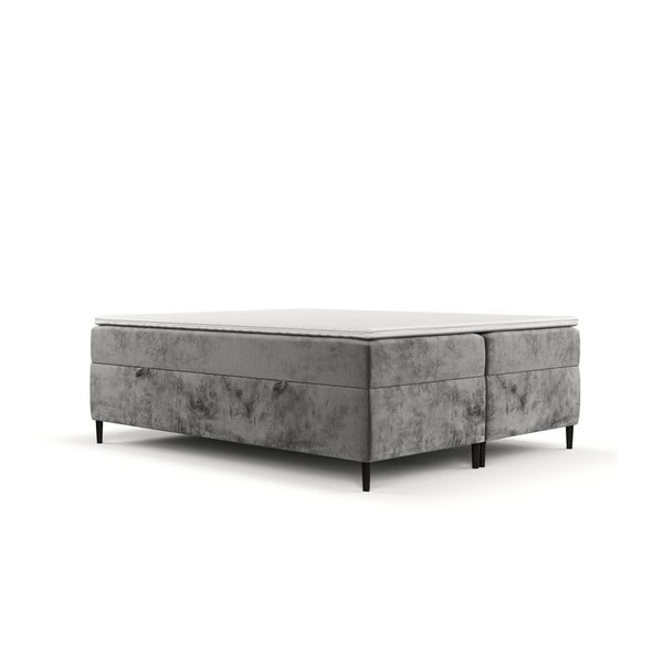 Sötétszürke ágyneműtartós boxspring ágy 180x200 cm Araya – Maison de Rêve