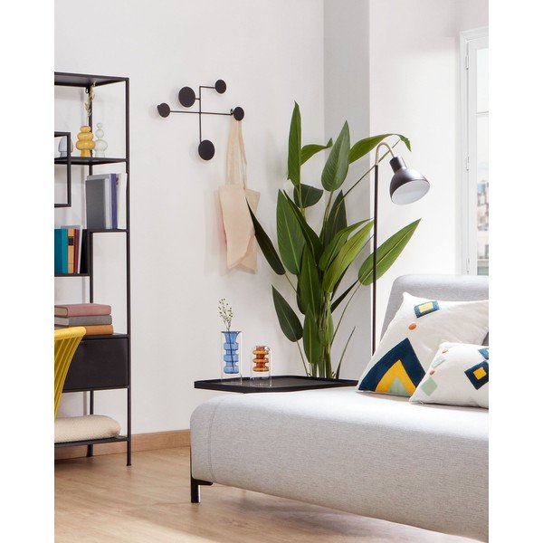 Vianela fekete fém fali fogas, 52 x 40 cm - Kave Home-image-3