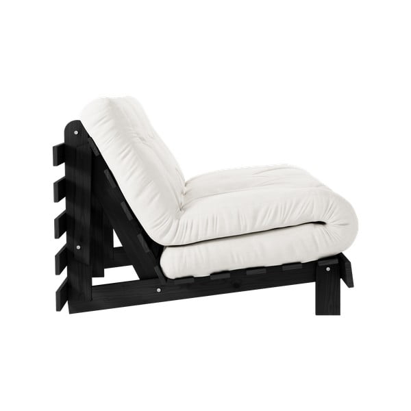 Krémszínű kinyitható kanapé 140 cm Roots Black Night – Karup Design-image-4