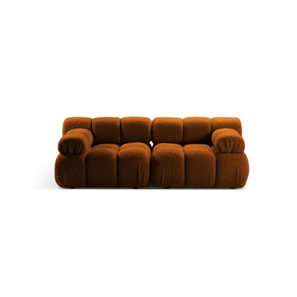 Terrakotta színű buklé moduláris kanapé 188 cm – Micadoni 