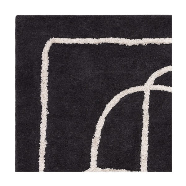 Fekete kézi szövésű gyapjú szőnyeg 160x230 cm Matrix – Asiatic Carpets-image-2