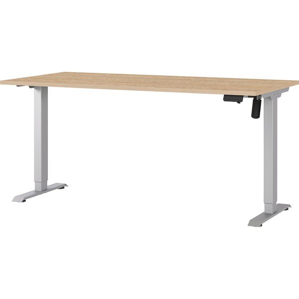 Állítható íróasztal elektromosan állítható magassággal tölgyfa dekoros asztallappal 80x160 cm Boras – Germania