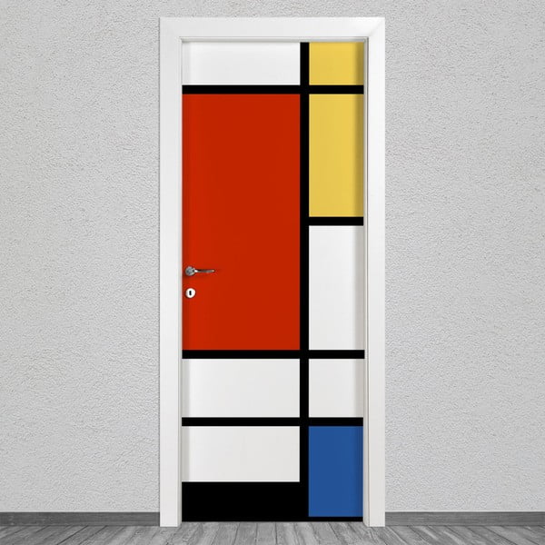 Mondrian 1 öntapadós ajtómatrica, 80 x 215 cm - LineArtistica