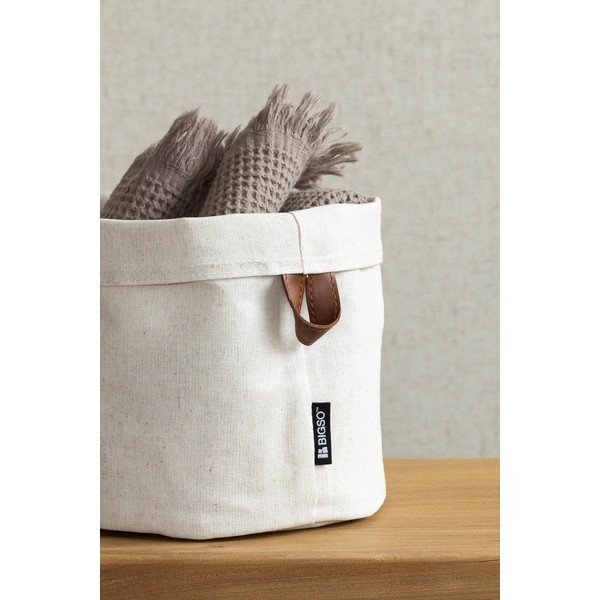 Textil tárolókosár ø 20x20 cm Soft Storage Round – Bigso-image-2