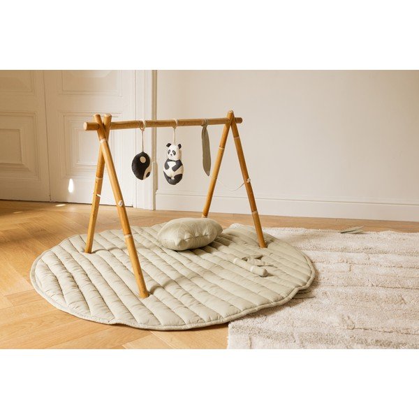 Zöld-krémszínű játszószőnyeg Bamboo Leaf – Lorena Canals-image-4