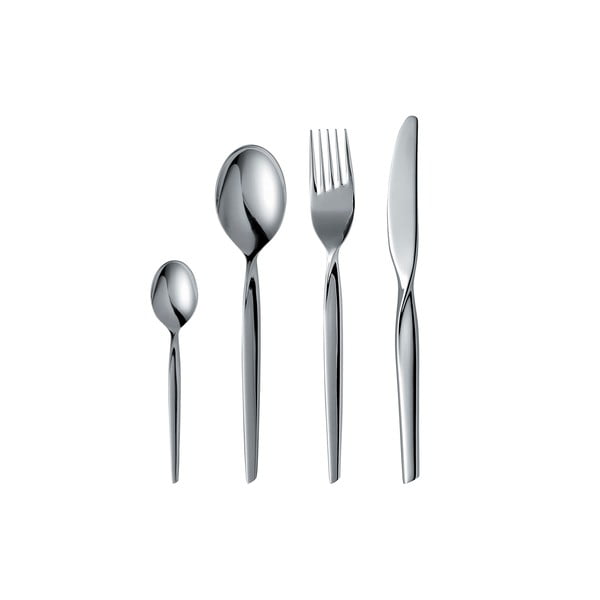 Ezüstszínű rozsdamentes acél evőeszköz készlet 16 db-os Twist – Gense-image-2