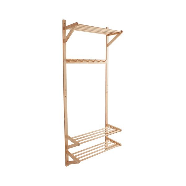 Világos natúr színű borovi fenyő előszoba bútor 75x190x32 cm Cole – Jotex