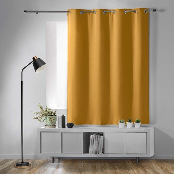 Okkersárga sötétítő függöny 135x180 cm Occult – douceur d'intérieur-image-1