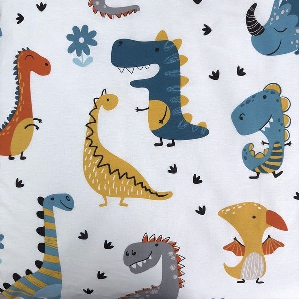 Pamut gyerek ágyneműhuzat babaágyhoz 100x135 cm Dino World – Jerry Fabrics-image-3