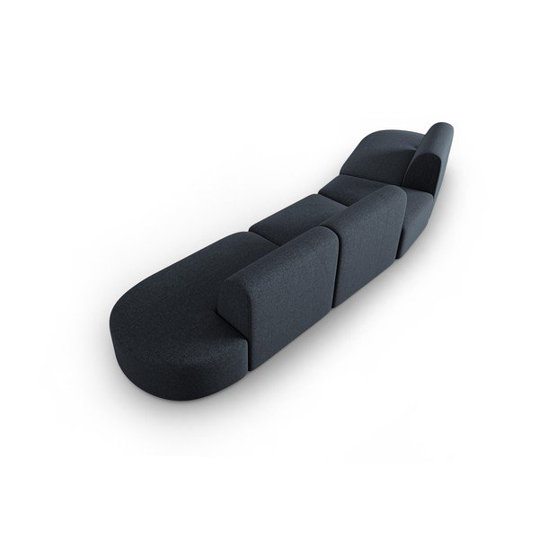 Kék zsenília kanapé, bal oldali 428 cm Paolo – Milo Casa-image-3