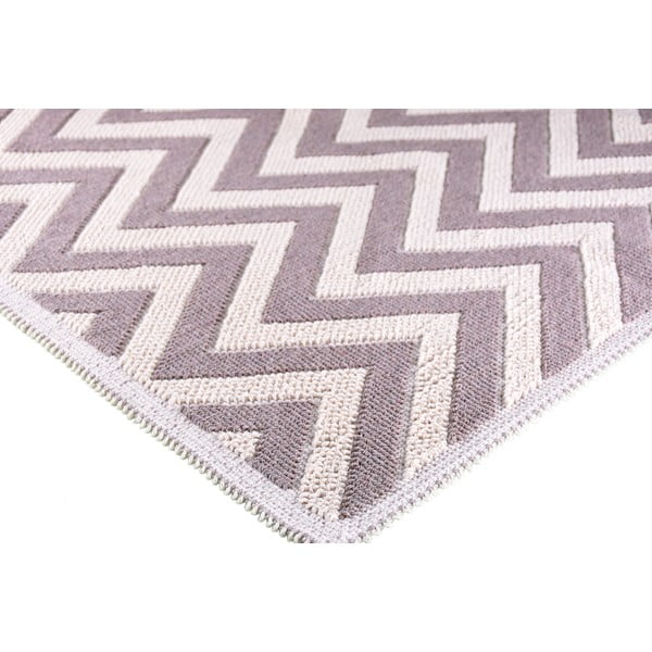 Zikzak bézs pamut szőnyeg, 80 x 200 cm - Vitaus-image-2