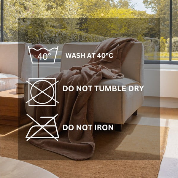 Szürkésbarna mikroplüss takaró 150x200 cm Tomo – Tiseco Home Studio-image-3
